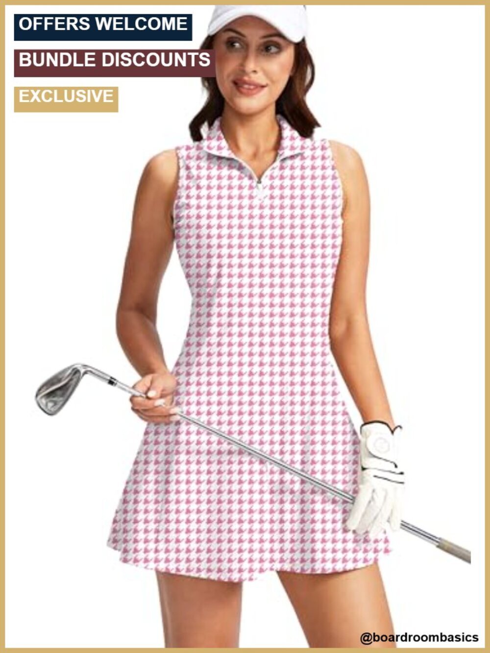 Tennis Golf Dress with Shorts Sleeveless A-Line Athletic Performance